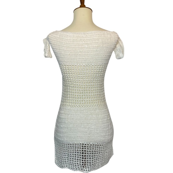 Boho Crochet Lace Up Beach Dress Bikini Coverup - Picture 11 of 14